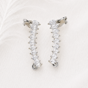 Crystal Climber Mini Earrings | Stainless Steel & Zircon | MERAIS