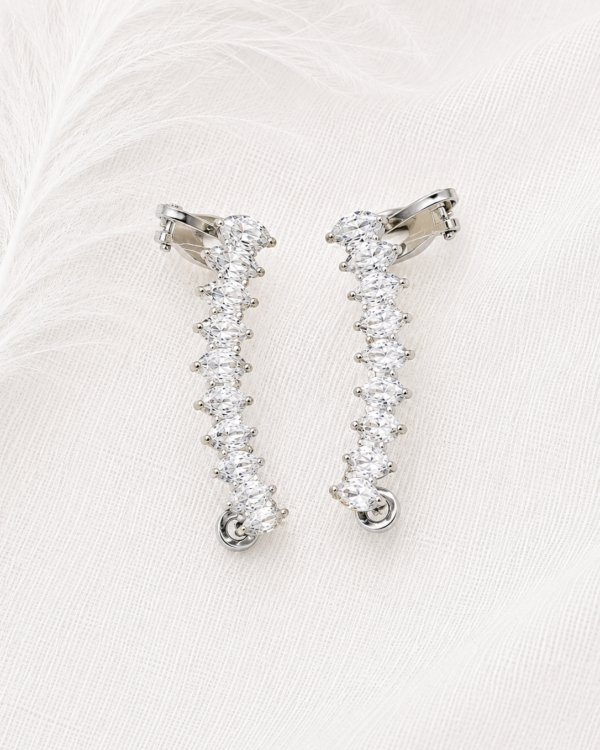 Crystal Climber Mini Earrings | Stainless Steel & Zircon | MERAIS