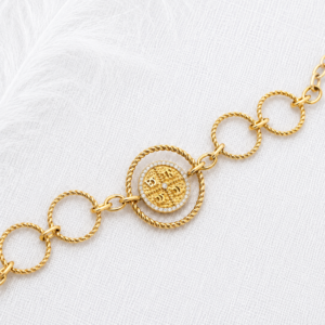 Aurelia Coin Bracelet | Stainless Steel & Zircon | MERAIS