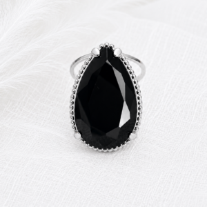 Noir Eclipse Ring | Stainless Steel & Zircon | MERAIS