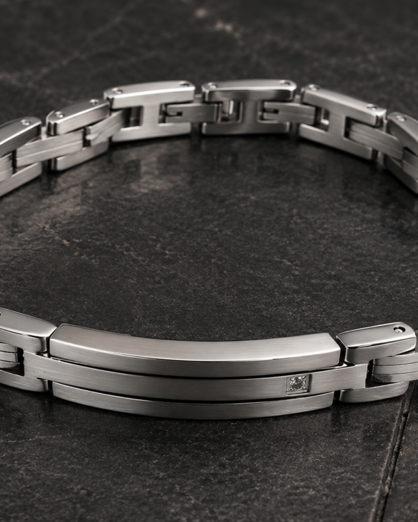 Vertex Bracelet | Stainless Steel & Zircon | MERAIS