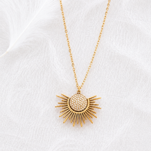 Soleil Νecklace | Stainless Steel & Zircon | MERAIS