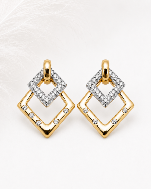Crystal Frame Σκουλαρίκια