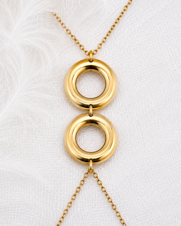 Halo Lariat Νecklace | Stainless Steel | MERAIS