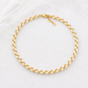 Pearl Harmony Νecklace | Stainless Steel & Pearls | MERAIS