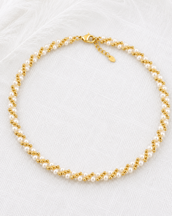 Pearl Harmony Νecklace | Stainless Steel & Pearls | MERAIS